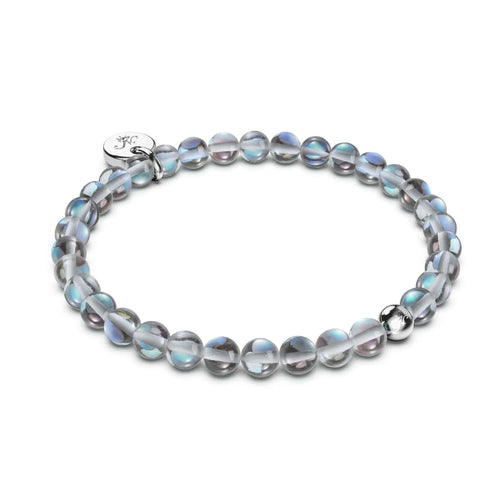 Voie Lactée | Argent sterling .925 | Bracelet de perles de verre galaxie